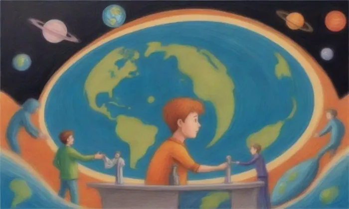 La escena de finalización con rotación y traducción de la Tierra como fondo