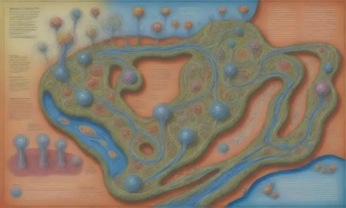 Imágenes abstract de estructuras celulares y procesos naturales con texto que destaca la base teórica